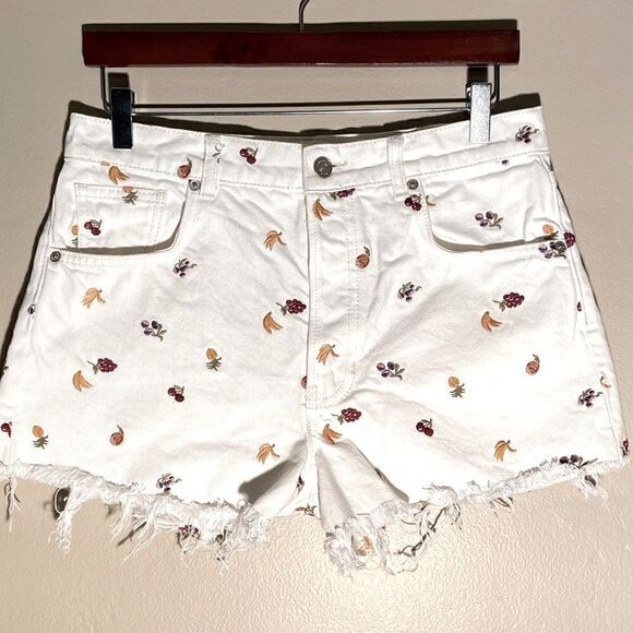 Reformation Jean Shorts NWOT Charlie Fruitloops High Rise frayed hem 29 - Picture 1 of 9